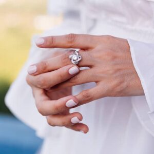 moissanite engagement ring