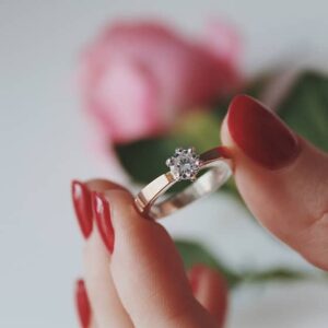moissanite engagement ring